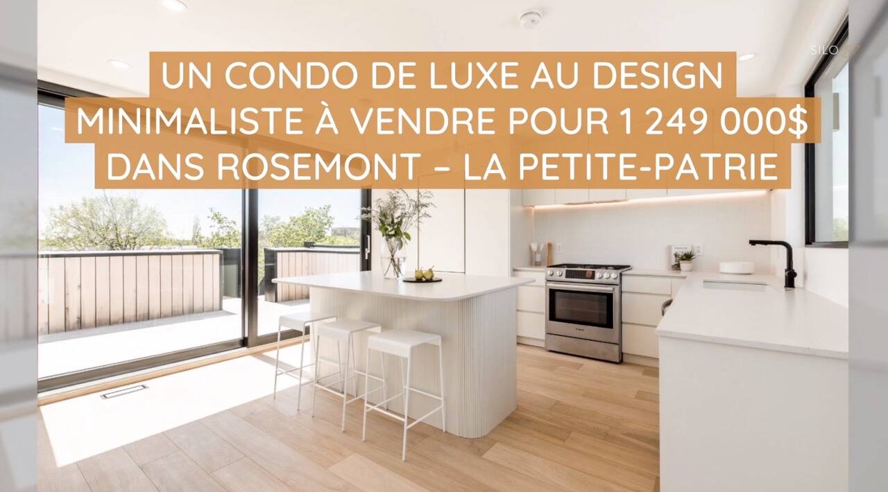 Un condo de luxe au design minimaliste à vendre pour 1 249 000$ dans Rosemont - La Petite-Patrie 