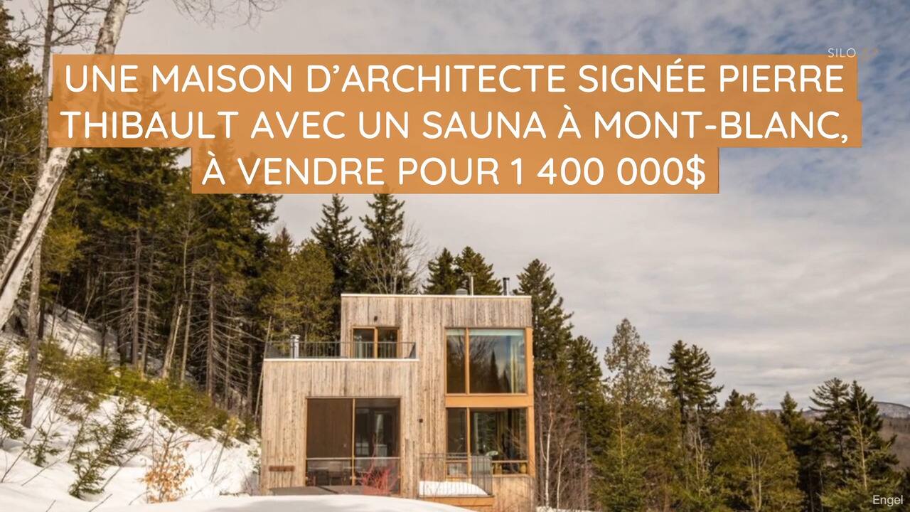Une maison d'architecte signée Pierre Thibault avec un sauna à Mont-Blanc, à vendre pour 1 400 000$