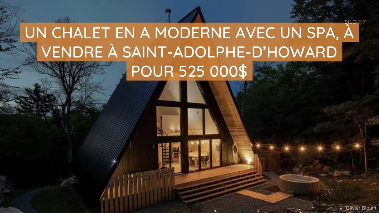 Un chalet en A moderne avec un spa    vendre   Saint Adolphe d Howard pour 525 000 