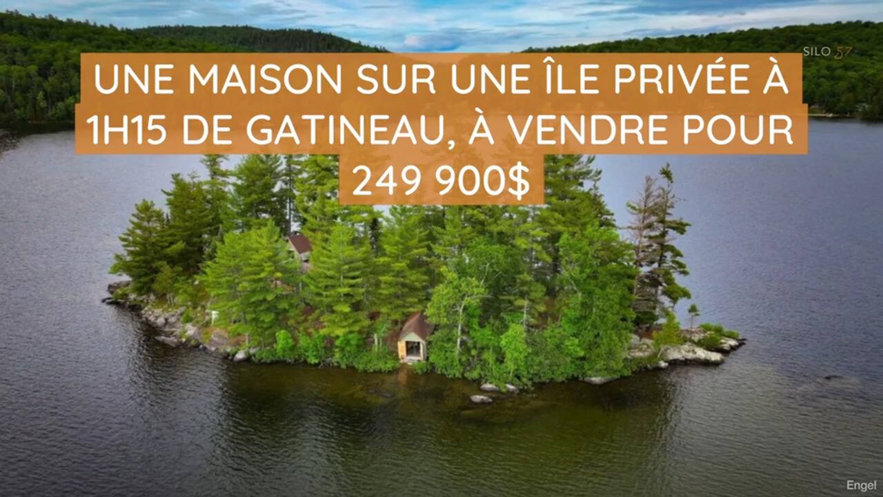Une maison sur une île privée à 1h15 de Gatineau, à vendre pour 249 900$