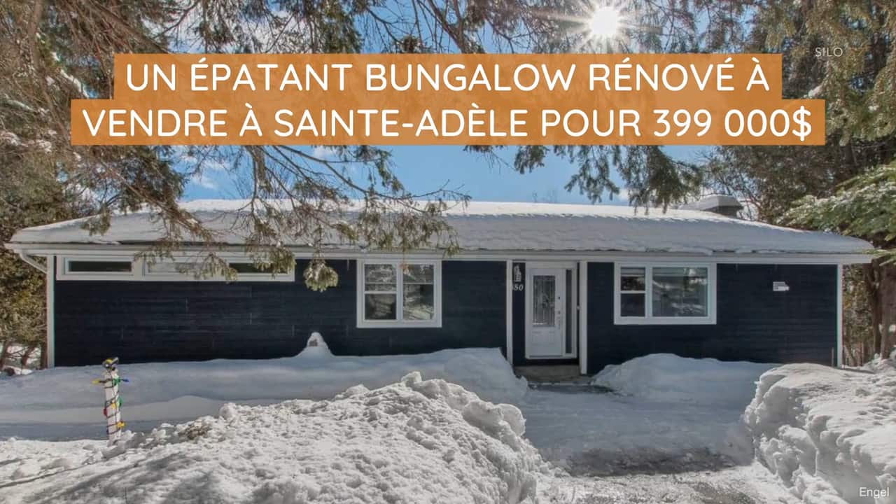 Un épatant bungalow rénové à vendre à Sainte-Adèle pour 399 000$