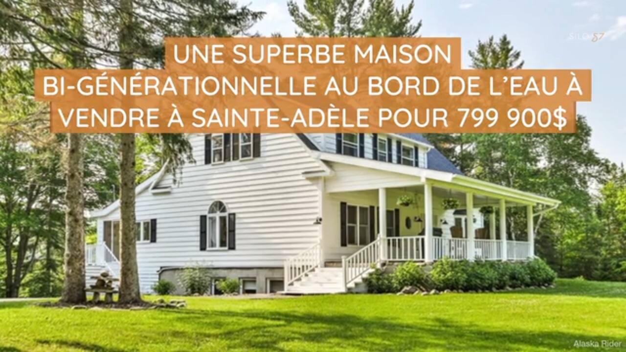  Une superbe maison bi-générationnelle au bord de l’eau à vendre à Sainte-Adèle pour 799 900$