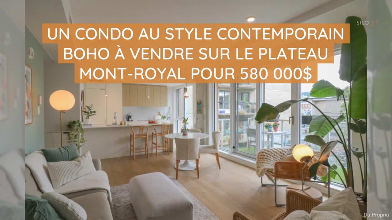 Un condo au style contemporain boho   vendre sur le Plateau pour 580 000 