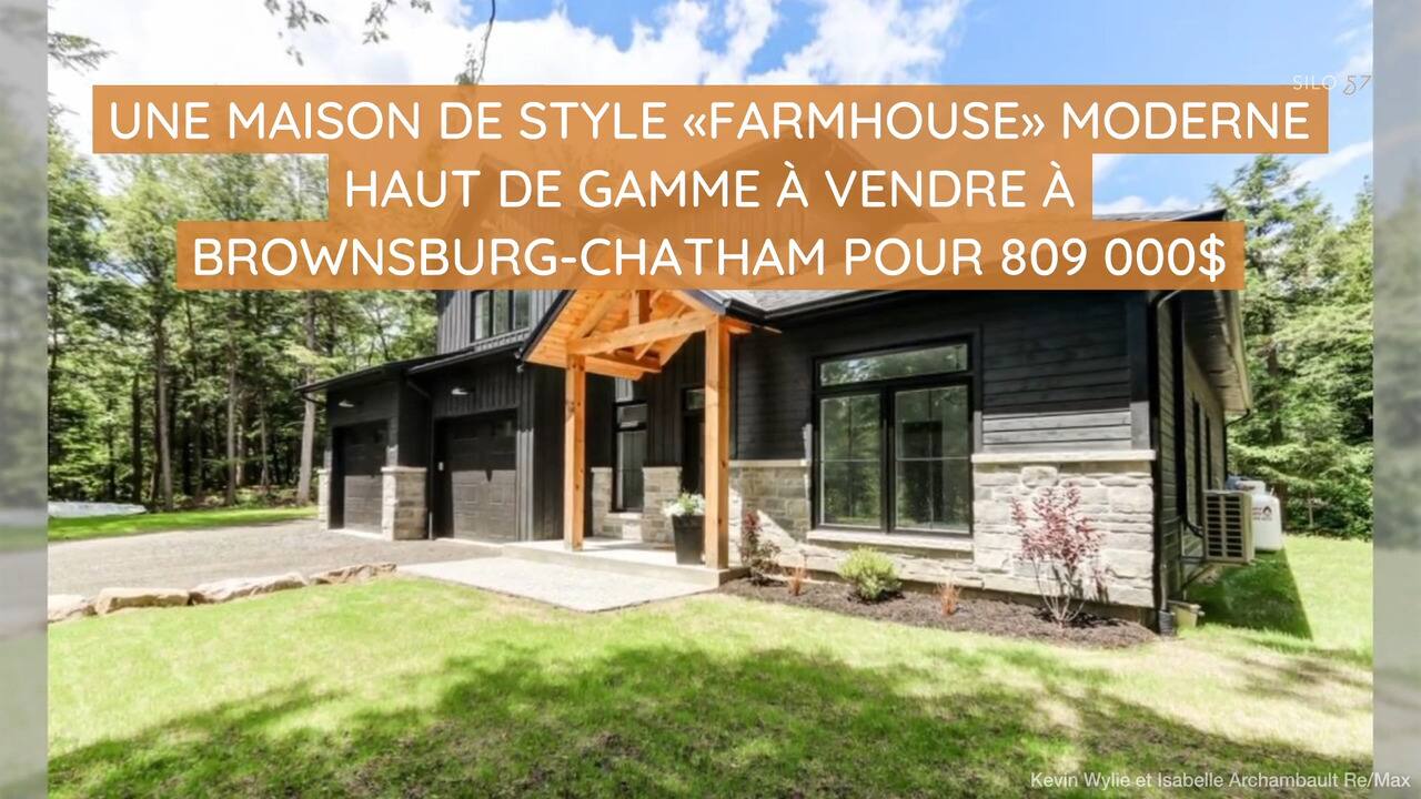 Une maison de style « farmhouse » moderne haut de gamme à vendre à Brownsburg-Chatham pour 809 000$
