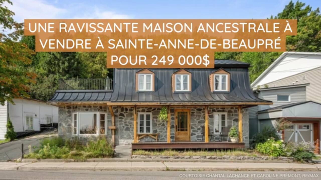 Une ravissante maison ancestrale à vendre à Sainte-Anne-de-Beaupré pour 249 000$