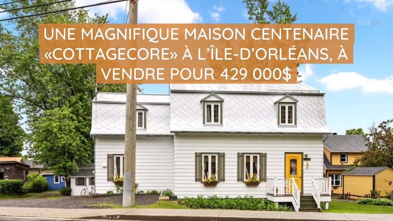Une magnifique maison centenaire «cottagecore» à l’Île-d’Orléans, à vendre pour 429 000$
