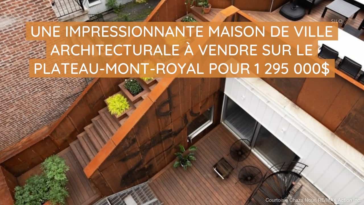 Une impressionnante maison de ville architecturale à vendre sur le Plateau-Mont-Royal pour 1 295 000$