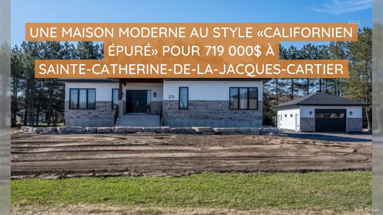 Une maison moderne au style « californien épuré » pour 719 000$ à Sainte-Catherine-de-la-Jacques-Cartier