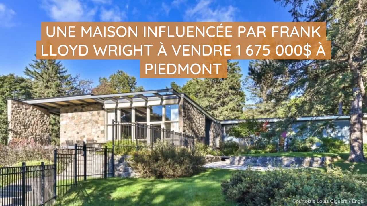 Une maison influencée par Frank Lloyd Wright à vendre 1 675 000$ à Piedmont