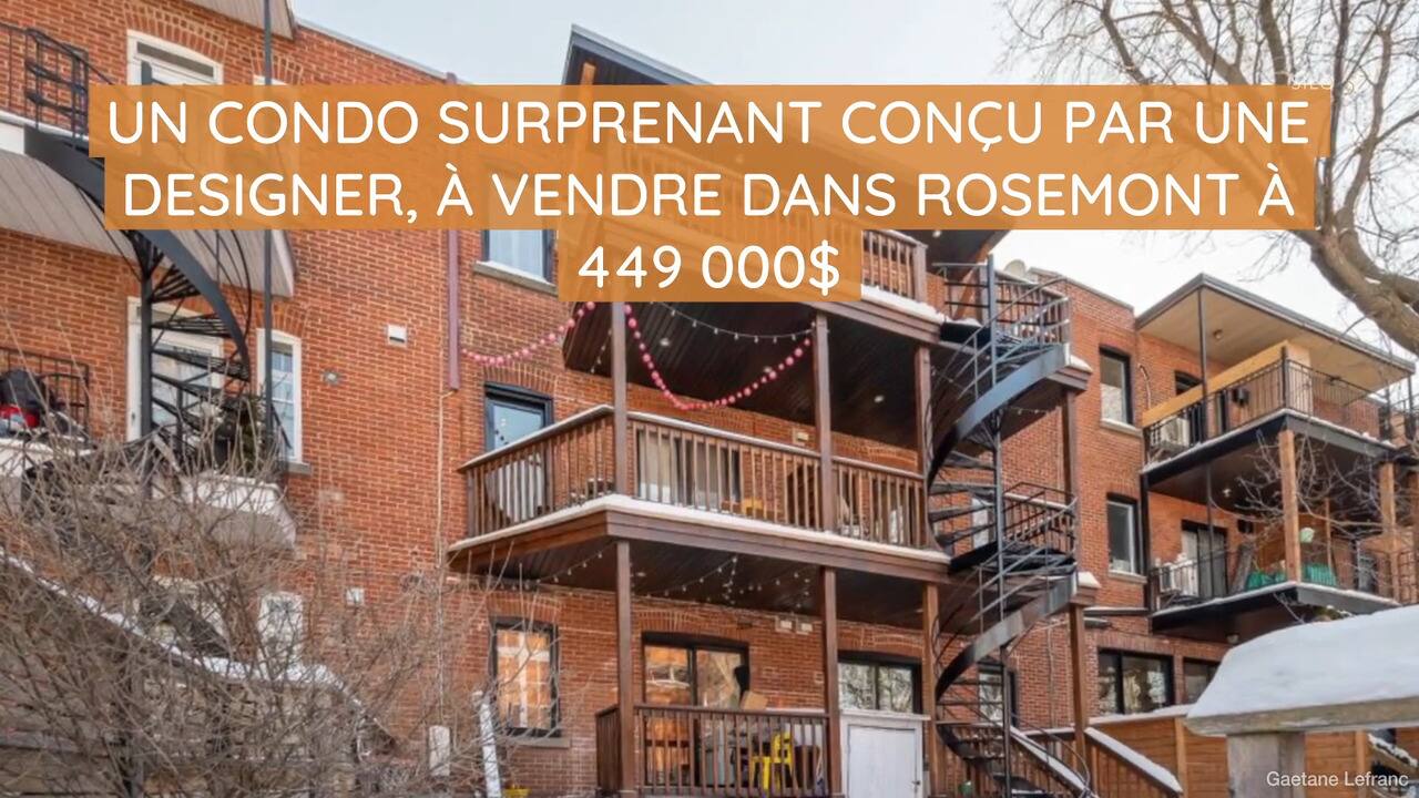 Un condo surprenant conçu par une designer, à vendre dans Rosemont à 449 000$