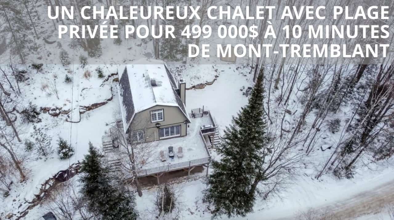 Un chaleureux chalet avec plage privée pour 499 000$ à 10 minutes de Mont-Tremblant