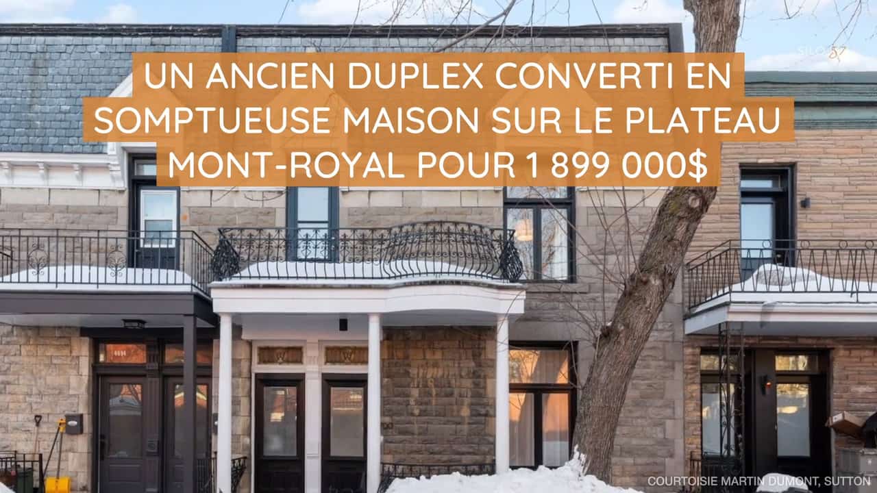 Un ancien duplex converti en somptueuse maison sur le Plateau Mont-Royal pour 1 899 000$