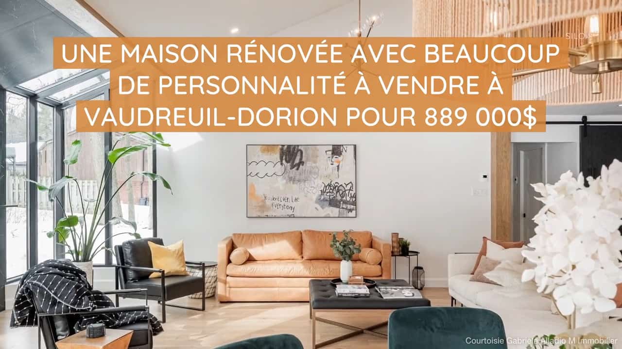 Une maison rénovée avec beaucoup de personnalité à vendre à Vaudreuil-Dorion pour 889 000$