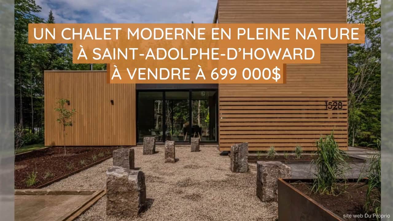 Un chalet moderne en pleine nature à Saint-Adolphe-d'Howard à vendre à 699 000$