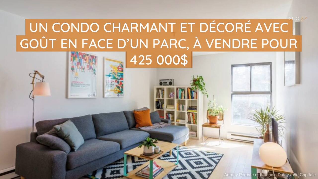 Un condo charmant et décoré  avec goût en face d'un parc, à vendre pour 425 000$