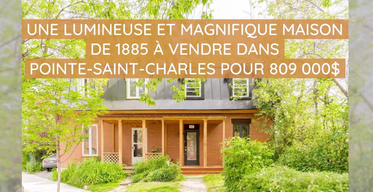 Une lumineuse et magnifique maison de 1885 à vendre dans Pointe-Saint-Charles pour 809 000$