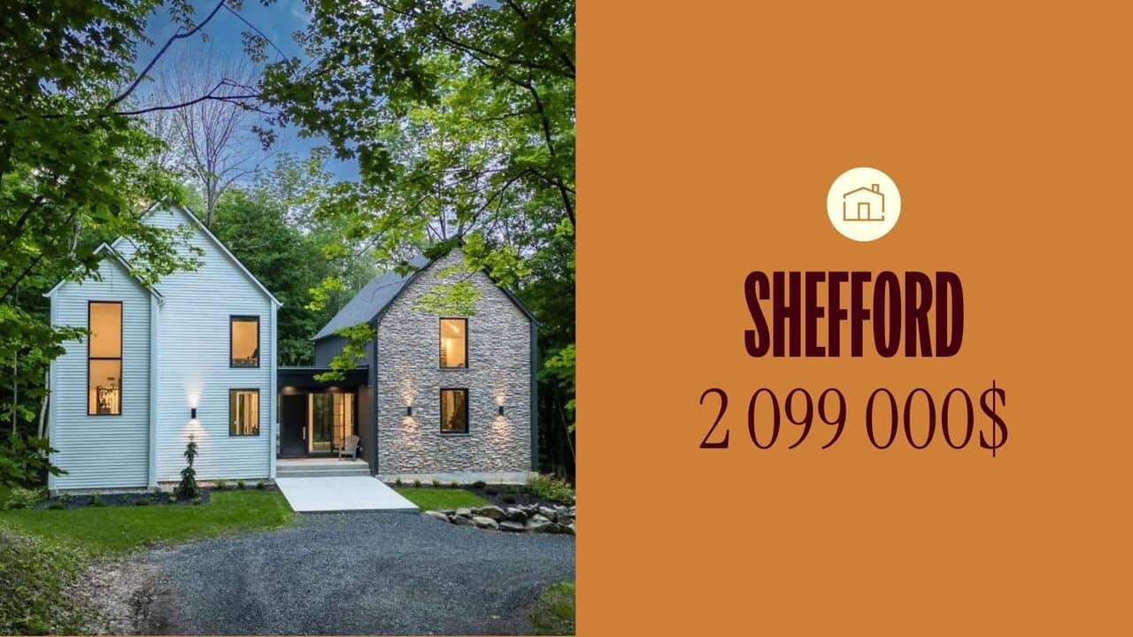 Une maison de prestige d'inspiration scandinave à moins de 50 minutes de Montréal à vendre pour 2 099 000$