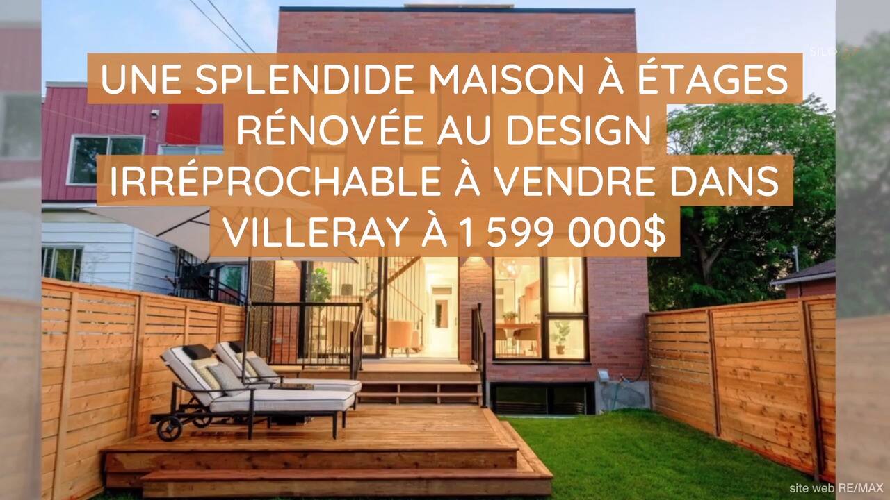 Une splendide maison à étages rénovée au design irréprochable à vendre dans villeray à 1 599 000$