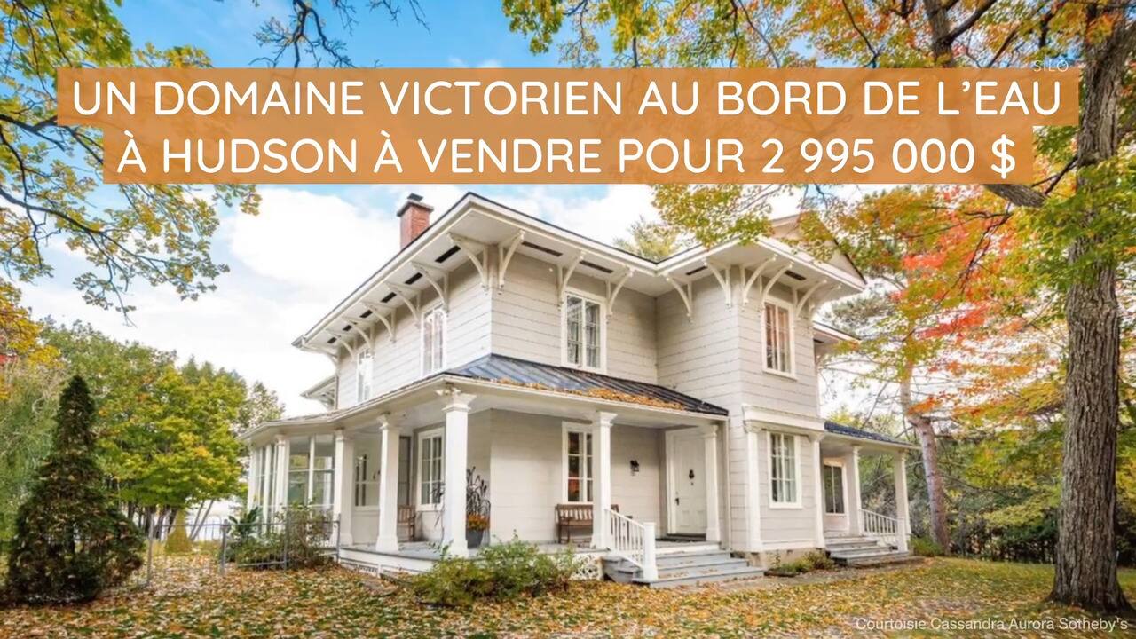 Un domaine victorien au bord de l'eau à Hudson à vendre pour 2 995 000$
