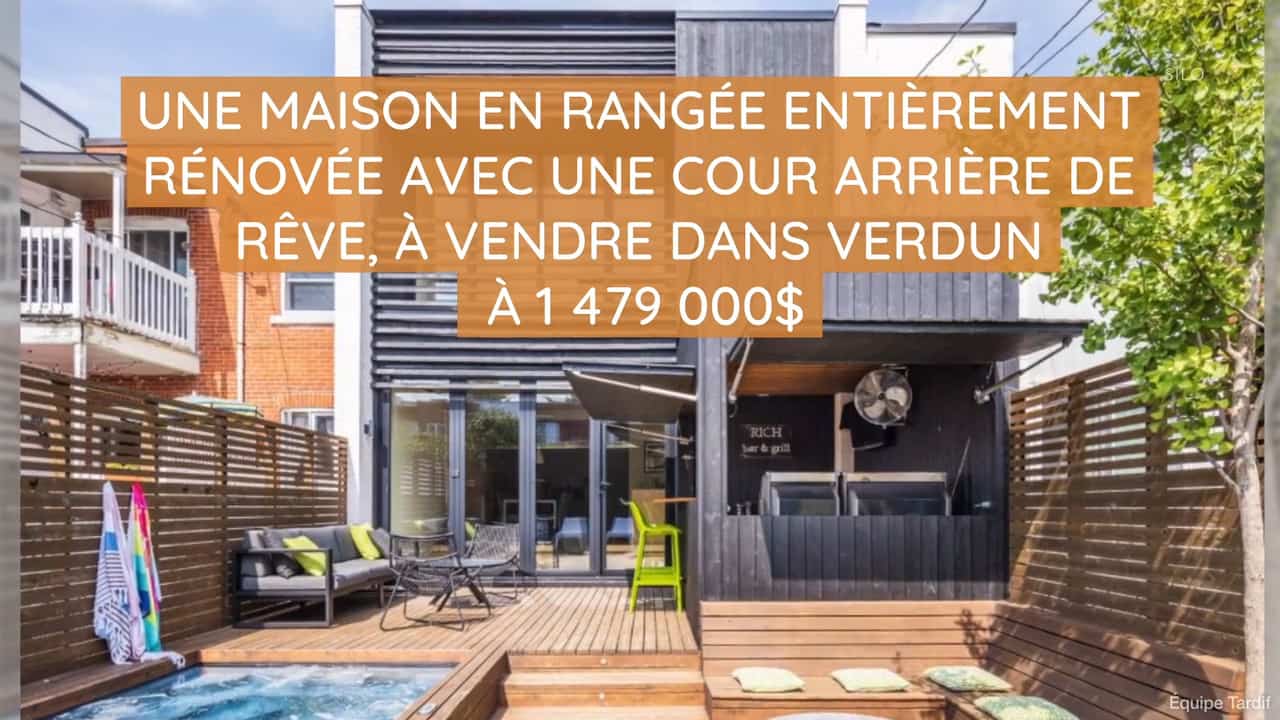 Une maison en rangée entièrement rénovée avec une cour arrière de rêve, à vendre dans Verdun à 1 479 000$