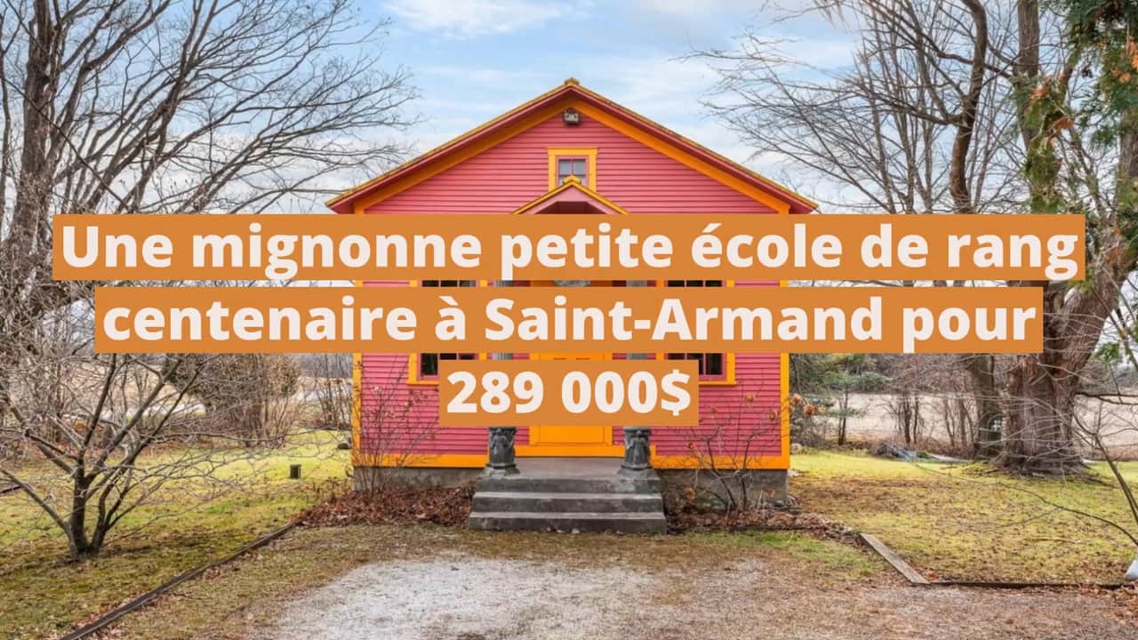 Une mignonne petite école de rang centenaire à vendre à Saint-Armand pour 289 000$