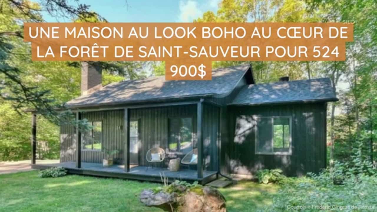 Une maison au look boho au coeur de la forêt de Saint-Sauveur pour 524 900$