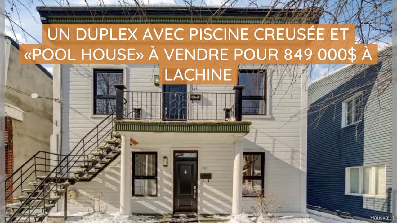 Un duplex avec piscine creusée et pool house à vendre pour 849 000$ à Lachine