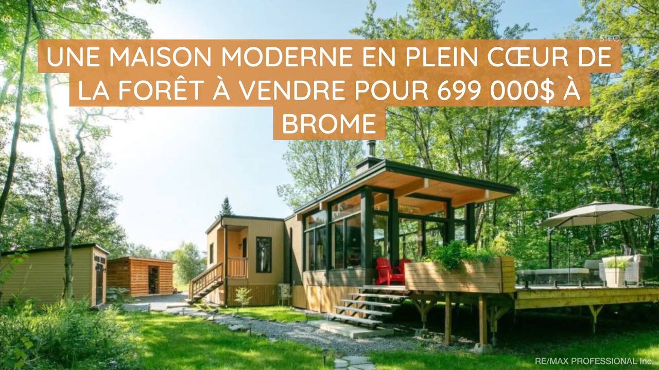Une maison moderne en plein cœur de la forêt à vendre pour 699 000$ à Brome