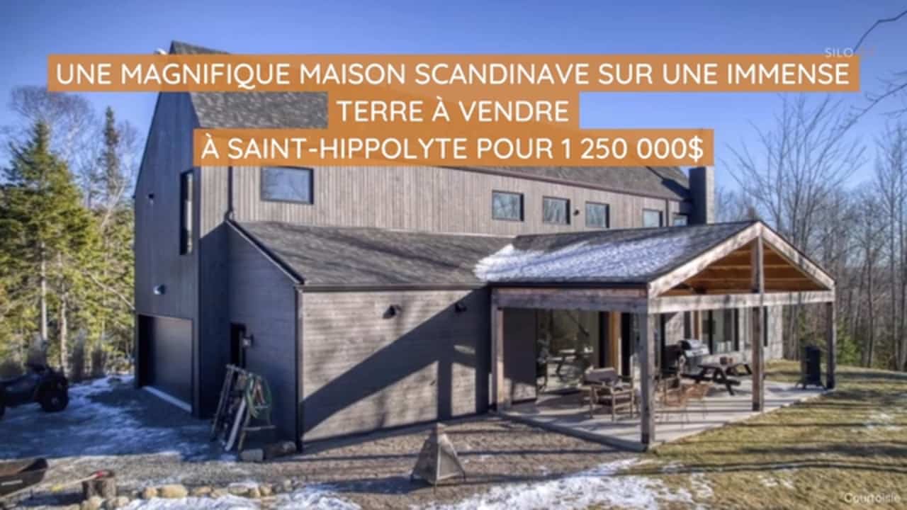 Une magnifique maison scandinave sur une immense terre à vendre à Saint-Hippolyte pour 1 250 000$