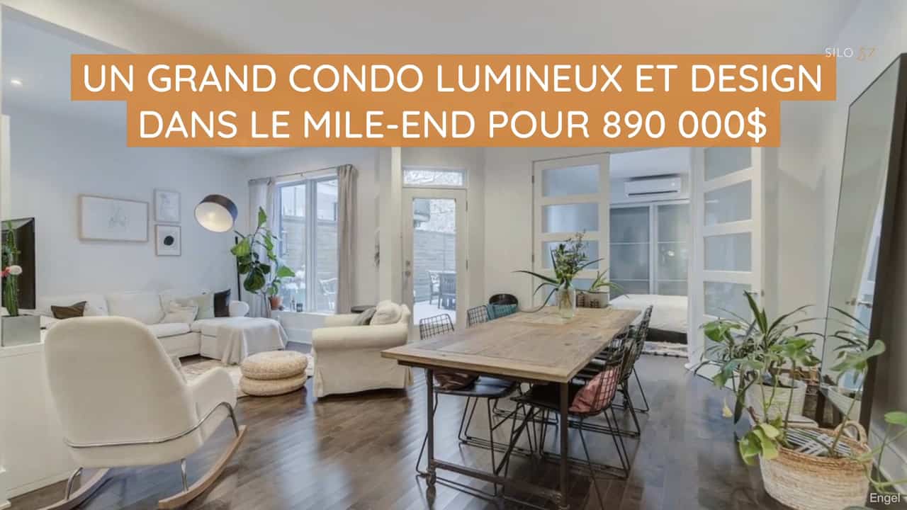 Un grand condo lumineux et design dans le Mile-End pour 890 000$