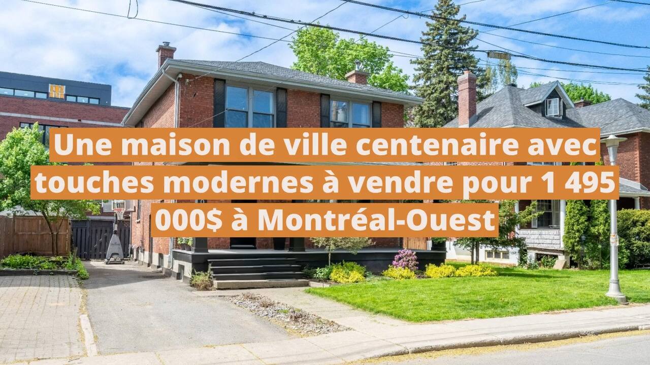 Une maison de ville centenaire avec touches modernes à vendre pour 1 495 000$ à Montréal-Ouest