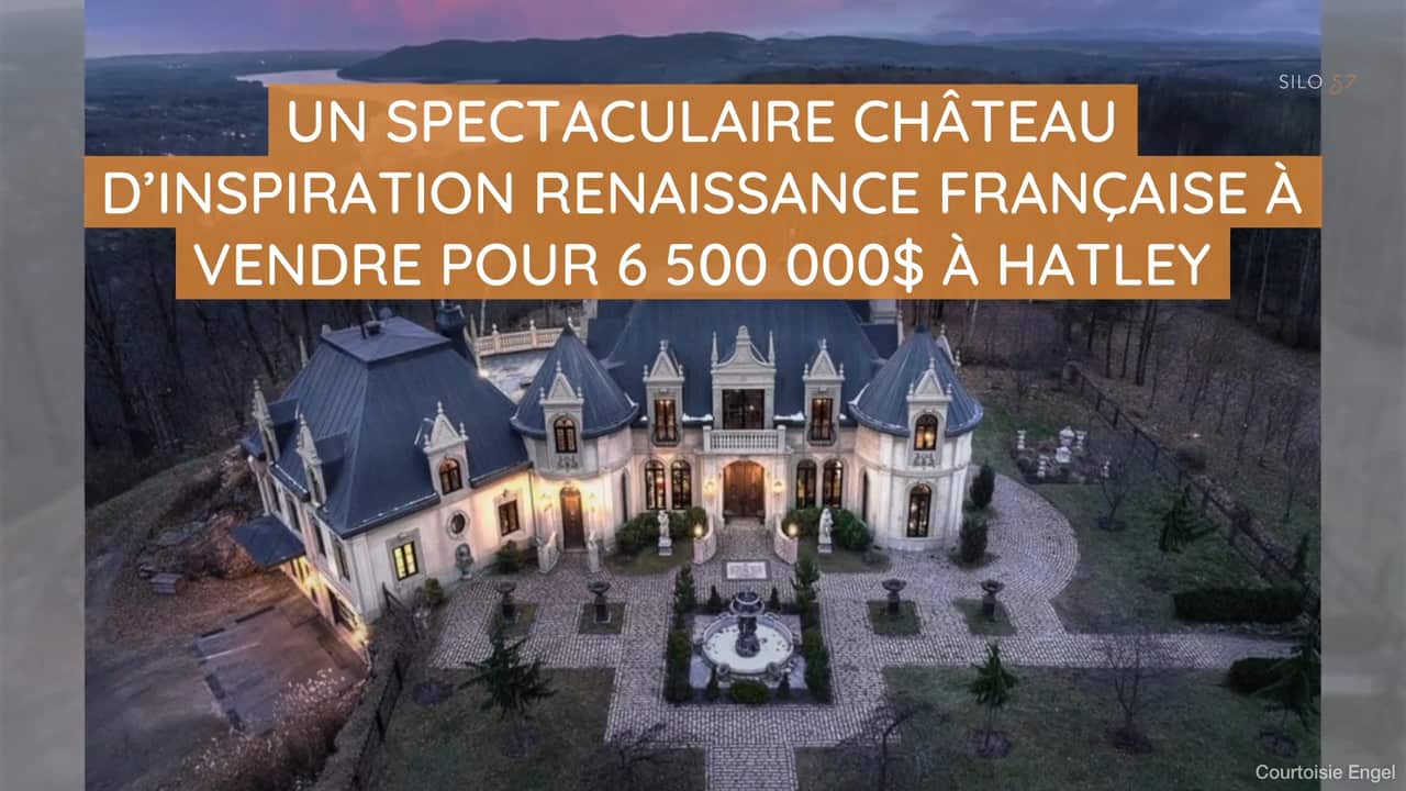 Un spectaculaire château d'inspiration Renaissance française à vendre pour 6 500 000$ à Hatley