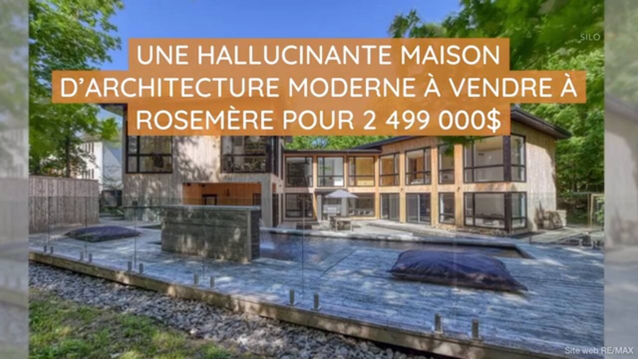 Une hallucinante maison d'architecture moderne à vendre à Rosemère pour 2 499 000$