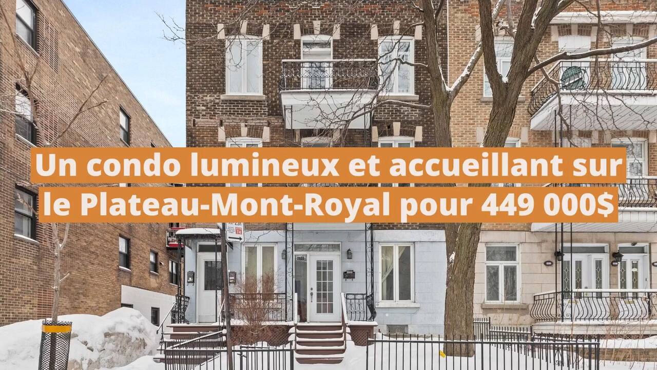 Un condo lumineux et accueillant à vendre sur le Plateau-Mont-Royal pour 449 000$