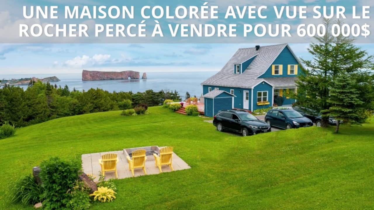 Une maison colorée avec vue sur le rocher Percé à vendre pour 600 000$
