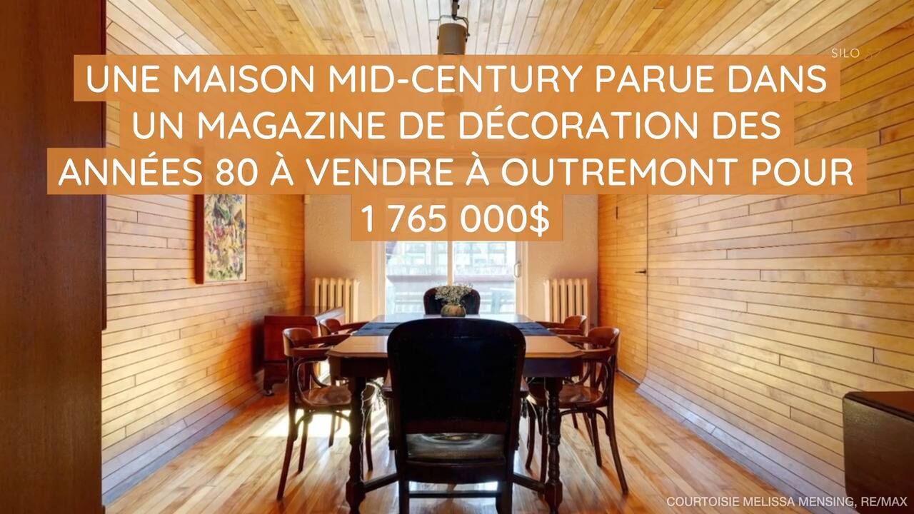 Une maison mid-century parue dans un magazine de décoration des années 80 à vendre à Outremont pour 1 765 000$