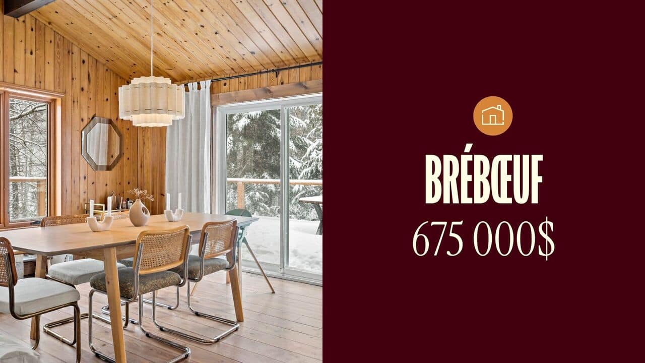 Une sublime maison sur un terrain boisé bordé par un ruisseau à vendre pour 675 000$ près de Mont-Tremblant