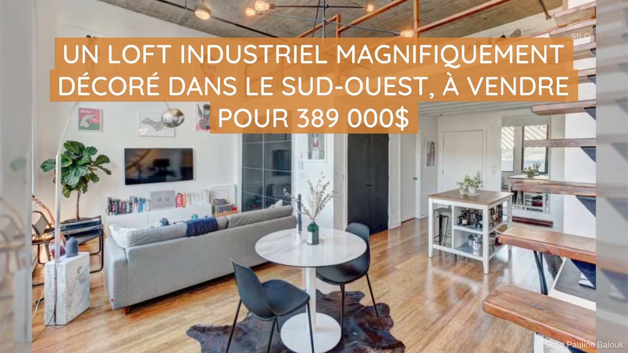 Un loft industriel magnifiquement décoré dans le Sud-Ouest, à vendre pour 389 000$