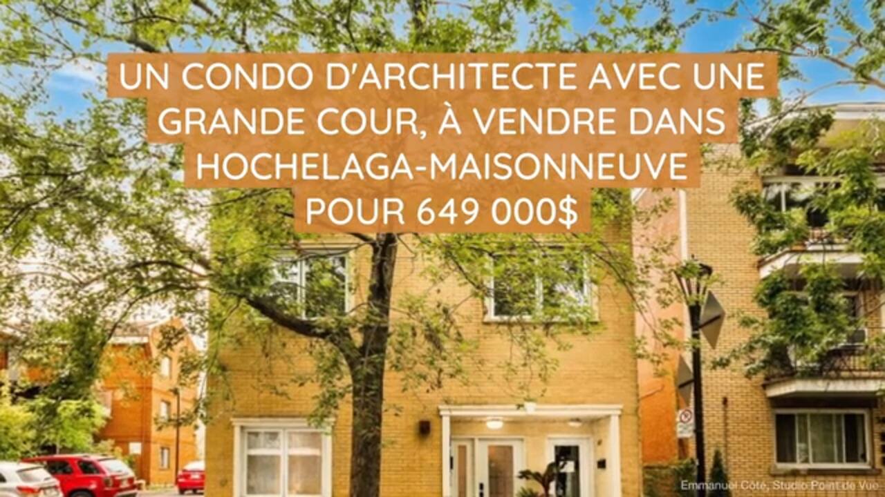 Un condo d'architecte avec une grande cour, à vendre dans Hochelaga-Maisonneuve pour 649 000$