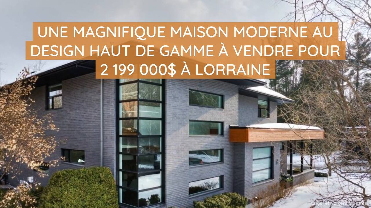 Une magnifique maison moderne au design haut de gamme à vendre pour 2 199 000$ à Lorraine