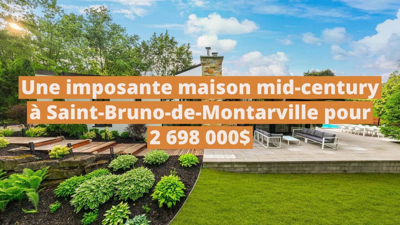 Une imposante maison mid-century à vendre à Saint-Bruno-de-Montarville pour 2 698 000$