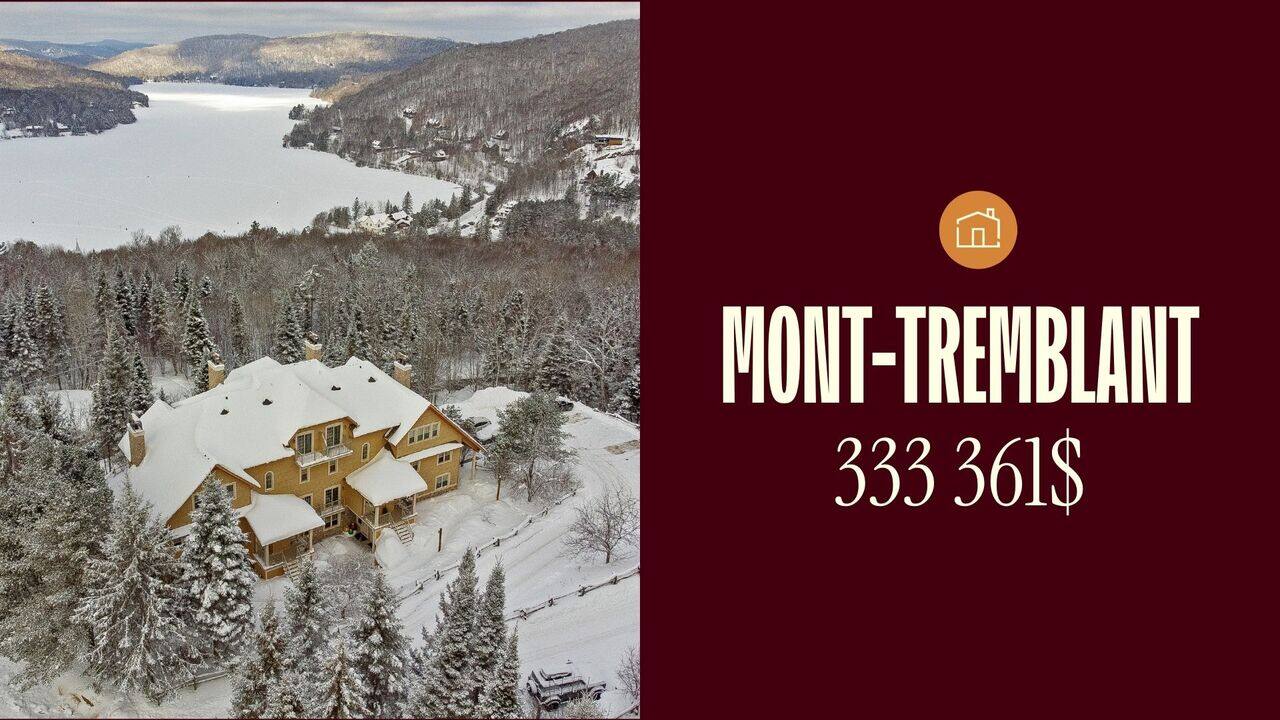 Superbe condo à vendre à Mont-Tremblant avec piscine, sauna et vue sur le lac