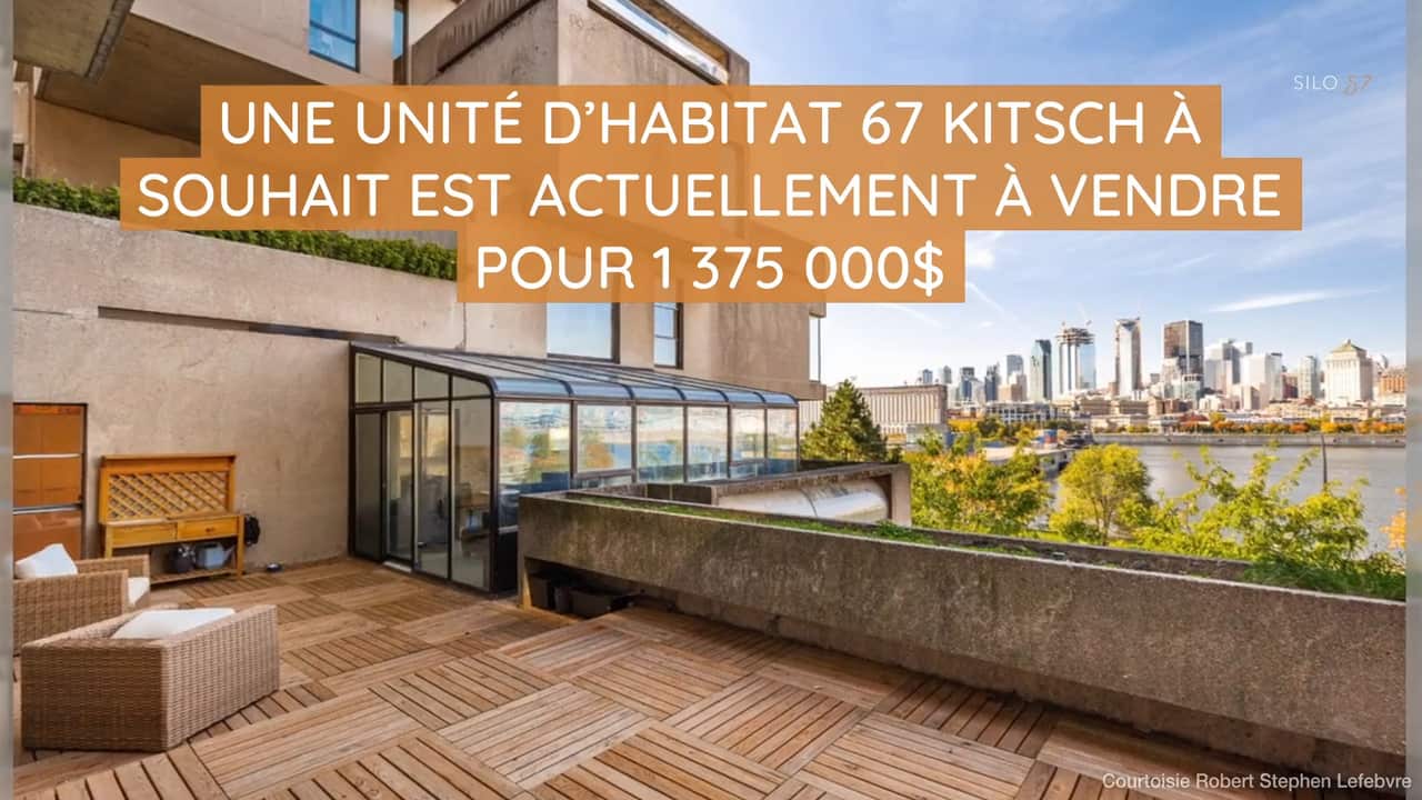 Une unité d'Habitat 67 kitsch à souhait est actuellement à vendre pour 1 375 000$