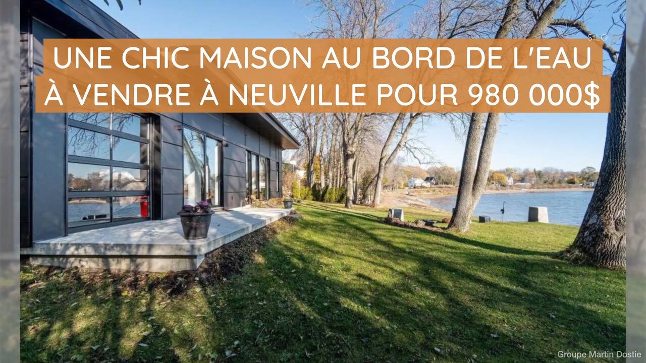 Une chic maison au bord de l'eau à vendre à Neuville pour 980 000$
