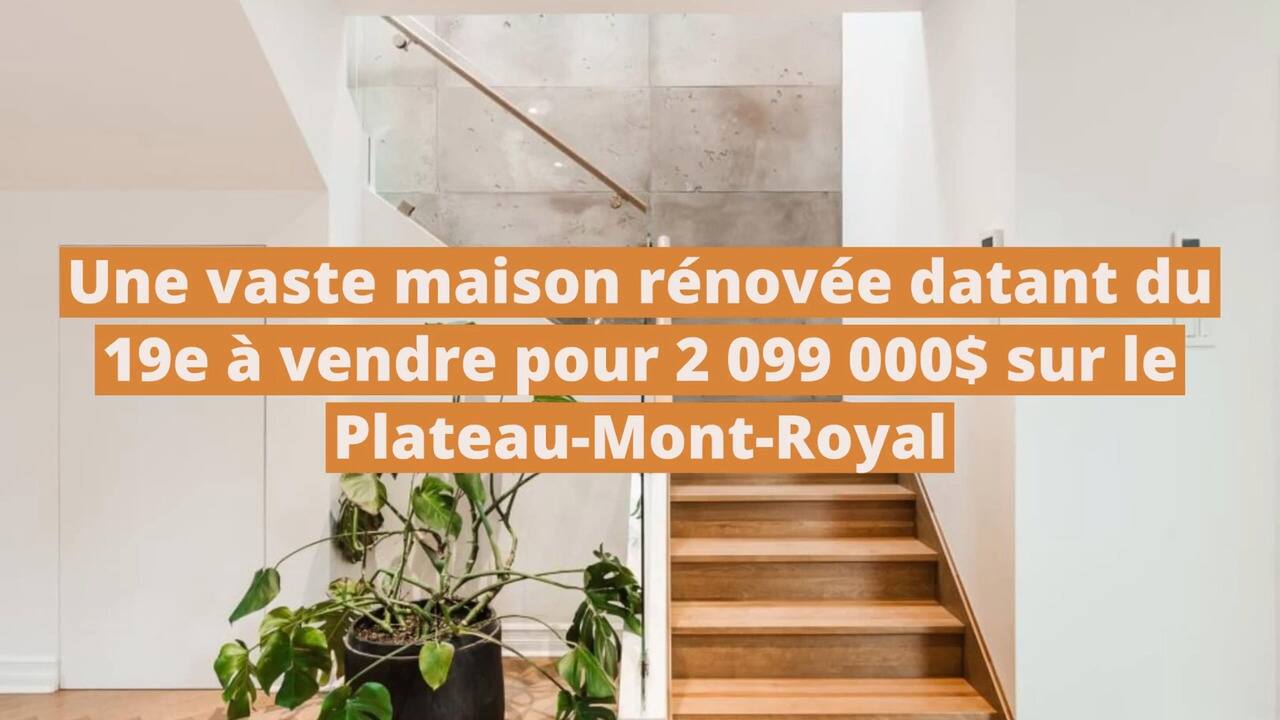 Une vaste maison rénovée datant du 19e avec piscine creusée à vendre pour 2 099 000$ sur le Plateau-Mont-Royal