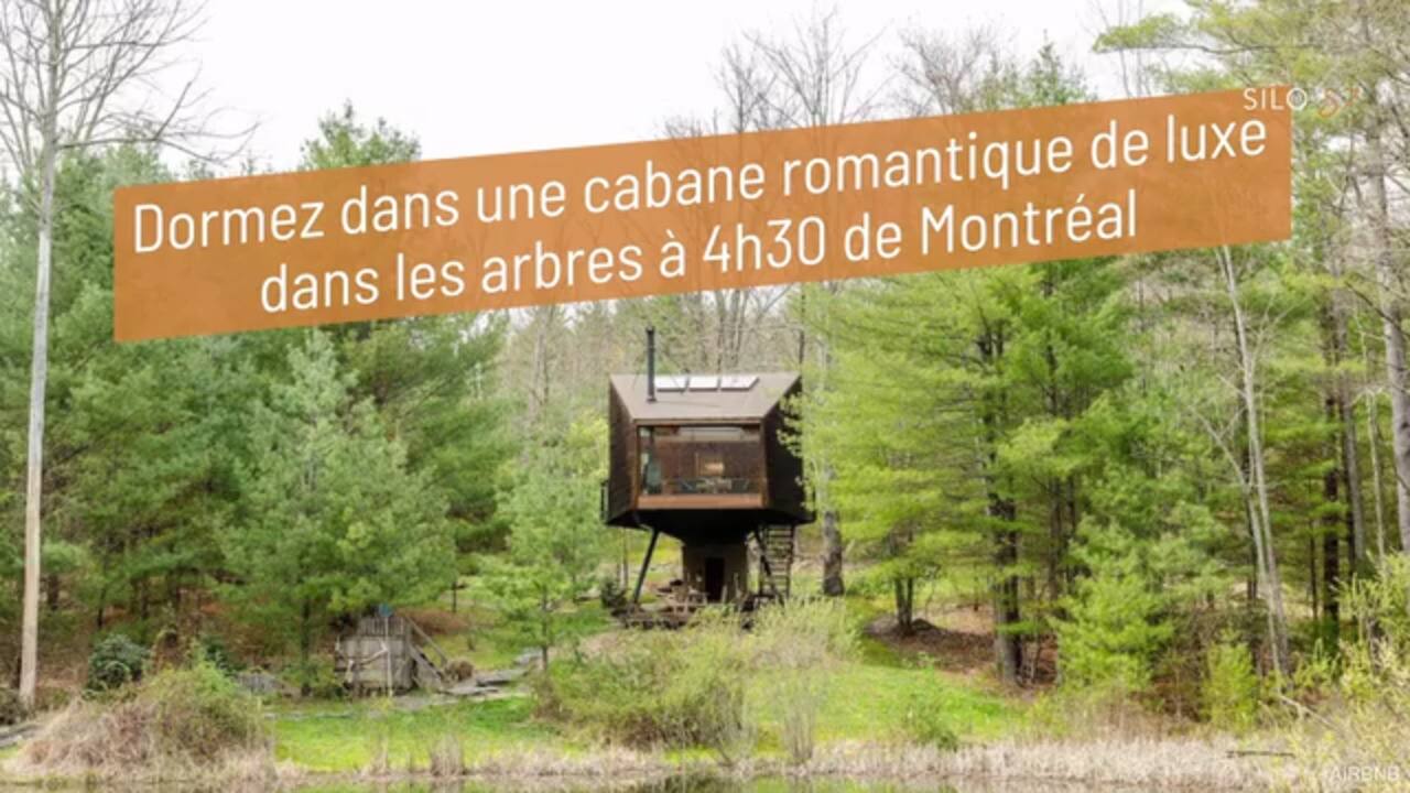 Dormez dans une cabane romantique de luxe dans les arbres à 4h30 de Montréal