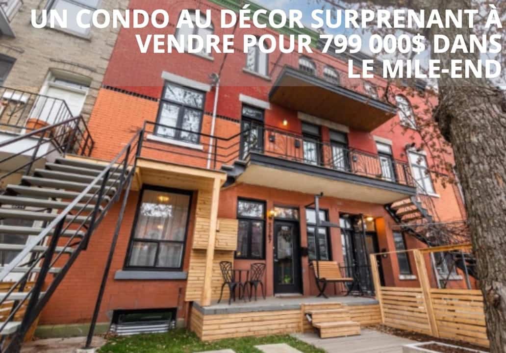 Un condo au décor surprenant à vendre pour 799 000$ dans le Mile-End