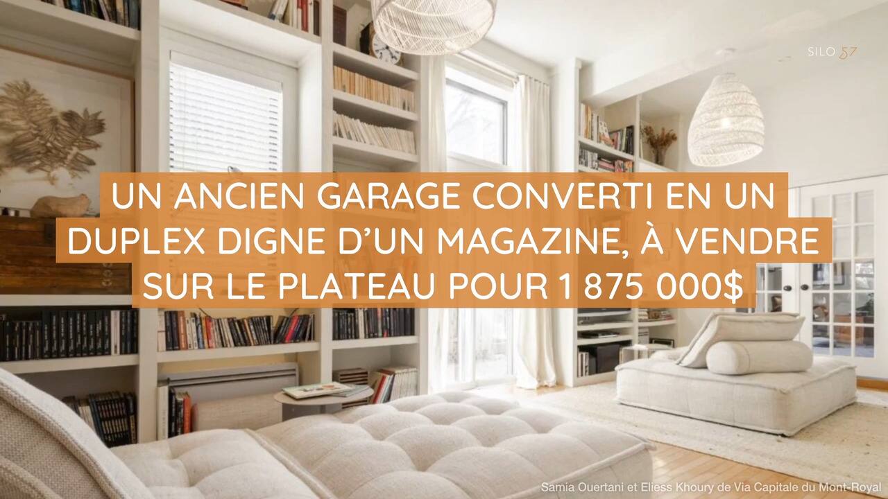 Un ancien garage converti en un duplex digne d'un magazine, à vendre sur le Plateau pour 1 875 000$