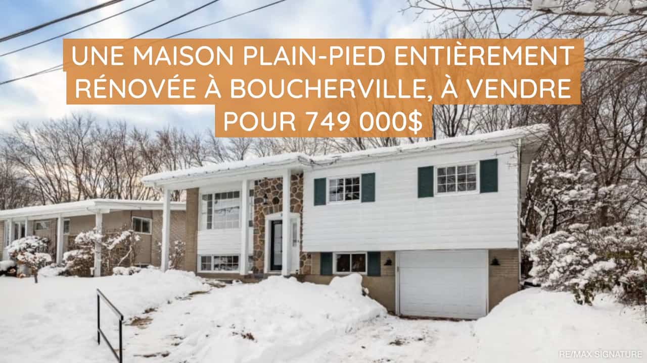 Une maison plain-pied entièrement rénovée à Boucherville, à vendre pour 749 000$ 