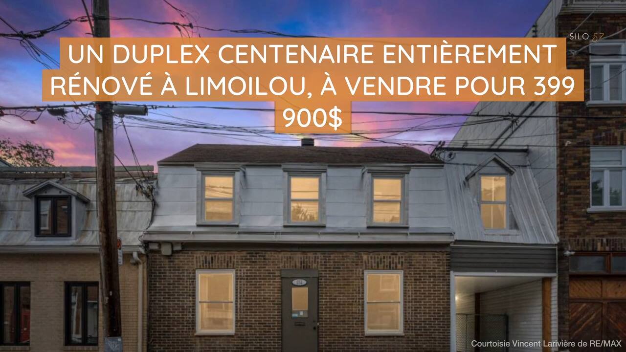 Un duplex centenaire entièrement rénové à Limoilou, à vendre pour 399 900$